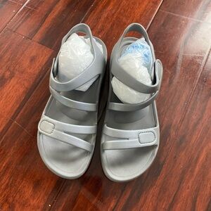 Aetrex Jillian Sport W Sandals Shimmer Arch Support Adjustable Siz W11 ( L-5 )